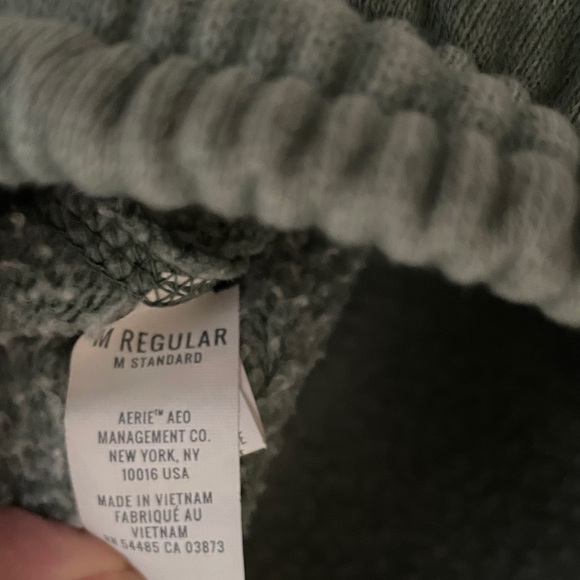 Size M Aerie Olive Joggers with Heart on Leg - Picture 3 of 8